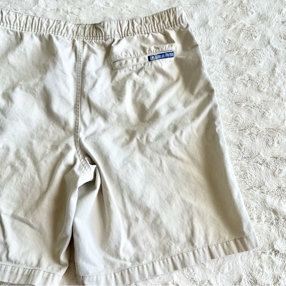 Vintage Ocean Pacific Shorts Mens Medium Beige Canvas Drawstring Skate Surf 90s - Picture 5 of 12